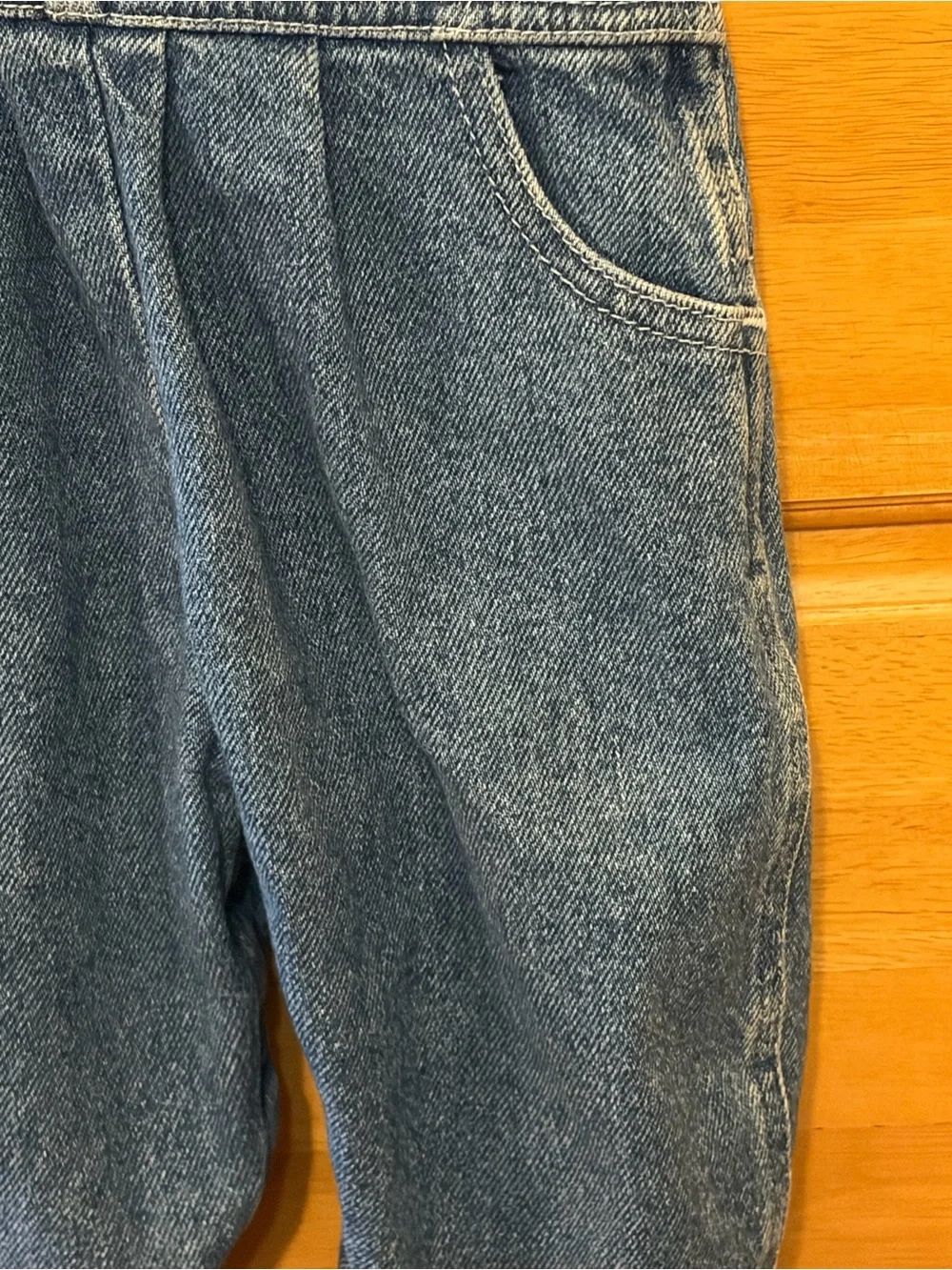 Vintage OshKosh B'Gosh Girls' Denim Overalls w/Pink Details Size 18 Months